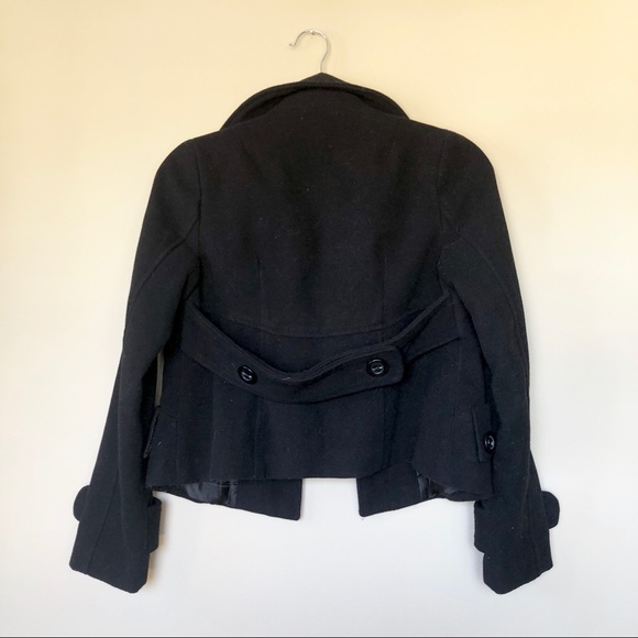 Black Classic PeaCoat. - Picture 3 of 6